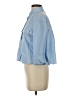 Zara Color Block Blue 3/4 Sleeve Button-Down Shirt Size S - photo 5