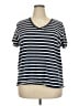Pact 100% Cotton Stripes Blue Short Sleeve T-Shirt Size XXL - photo 1