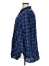 J.Jill 100% Cotton Plaid Blue Long Sleeve Button-Down Shirt Size XL - photo 5