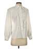 Tess 100% Polyester Ivory Long Sleeve Blouse Size 4 Petite - photo 1