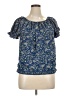 Max Studio Blue Short Sleeve Blouse Size XL - photo 1