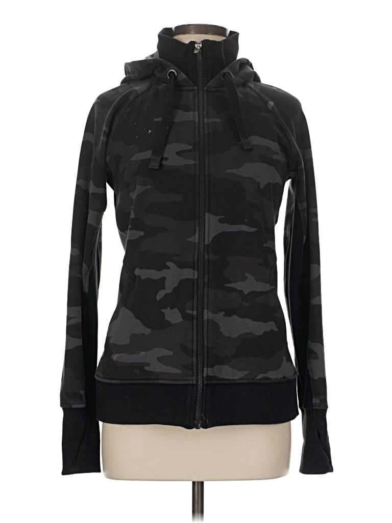 Pre-owned Athleta Zip Up Hoodie In Black