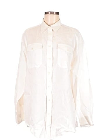Lauren by Ralph Lauren 3/4 Sleeve Button-Down Shirt (view 1)