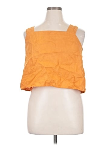 Madewell 100% Linen Cross-Back Sleeveless Top (view 1)