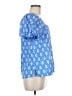 CeCe 100% Cotton Blue Short Sleeve Blouse Size M - photo 4