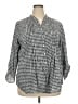 Ruby Rd. Houndstooth Gray 3/4 Sleeve Button-Down Shirt Size 2X - photo 1