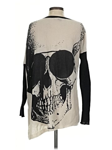 Skull Cashmere Long Sleeve T-Shirt (view 2)