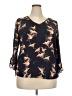 Paraphrase 100% Polyester Black 3/4 Sleeve Blouse Size 18 - photo 1