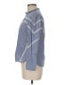 Sandro Chevron-herringbone Blue Long Sleeve Blouse Size Med (2) - photo 5