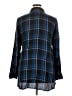 Talbots 100% Rayon Plaid Blue Long Sleeve Button-Down Shirt Size XL - photo 2