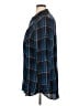 Talbots 100% Rayon Plaid Blue Long Sleeve Button-Down Shirt Size XL - photo 5