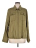 LOGO by Lori Goldstein 100% Rayon Solid Green Jacket Size M - photo 1