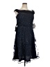 JS Collections 100% Polyester Blue Cocktail Dress Size 14 - photo 1