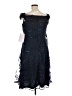 JS Collections 100% Polyester Blue Cocktail Dress Size 14 - photo 2