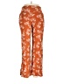 Three Dots Floral Orange Casual Pants Size L - photo 1