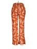 Three Dots Floral Orange Casual Pants Size L - photo 2