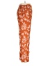 Three Dots Floral Orange Casual Pants Size L - photo 4
