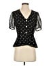 Wilfred 100% Polyester Black Short Sleeve Blouse Size 4 - photo 1