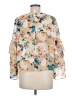 Neiman Marcus 100% Polyester Floral Orange 3/4 Sleeve Blouse Size M - photo 2