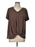Caslon Brown Short Sleeve Top Size L - photo 1