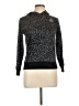 Reebok 100% Polyester Paisley Black Turtleneck Sweater Size 10 - photo 1