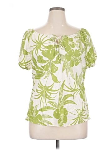 Hibiscus Collection Short Sleeve Blouse (view 1)