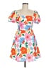 Shein 100% Polyester Floral Orange Cocktail Dress Size 6 - photo 1