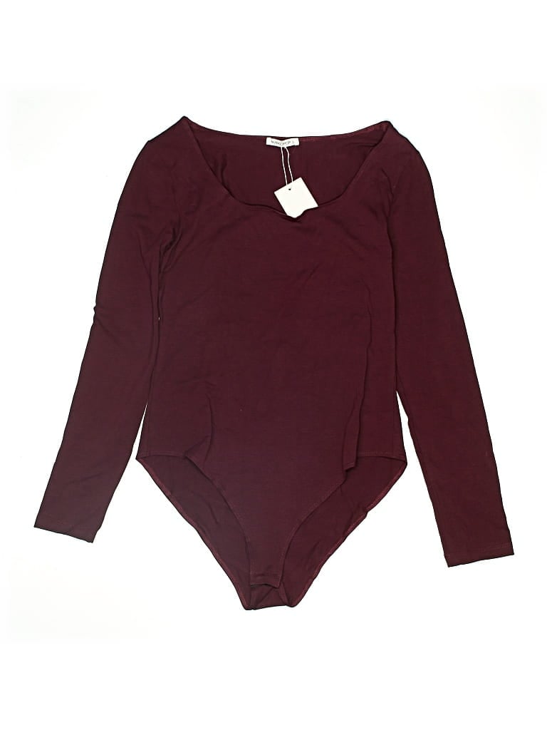 Pre-owned Mangopop Collection Bodysuit In Burgundy