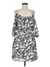 Bebe 100% Polyester Print Gray Casual Dress Size M - photo 1