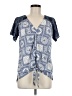 Daytrip Blue Short Sleeve Blouse Size M - photo 1