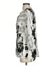 David Dart 100% Cupro Print Silver 3/4 Sleeve Blouse Size XS - photo 5