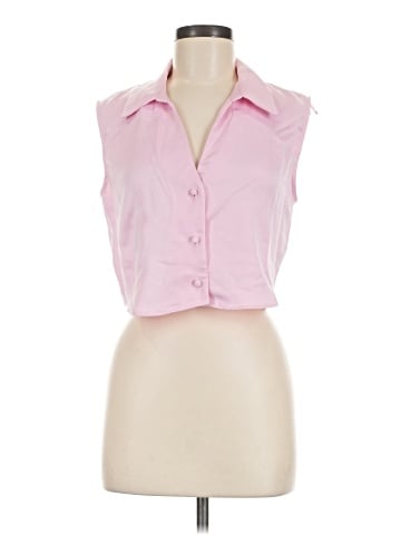 Zara Sleeveless Button-Down Shirt (view 1)