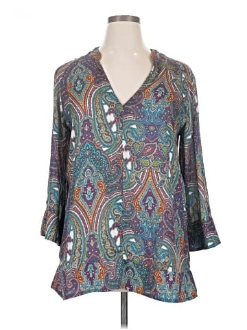 Zara Basic 3/4 Sleeve Blouse (view 1)