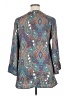 Zara Basic Paisley Teal 3/4 Sleeve Blouse Size XL - photo 2