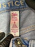 Justice 100% Recycled Polyester Hearts Blue Jeans Size 8 - photo 3