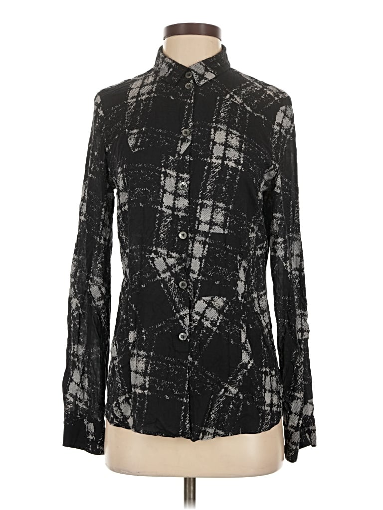Pre-owned Peter O. Mahler Long Sleeve Blouse In Black