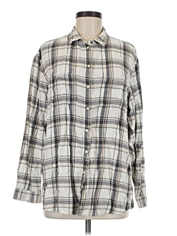 American Eagle Outfitters Long Sleeve Button-Down Shirt (view 1)