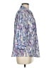 Alia Stripes Blue 3/4 Sleeve Blouse Size M (estimated) - photo 4