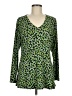 Susan Graver Green Long Sleeve Blouse Size M - photo 1