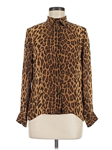 Lauren by Ralph Lauren Long Sleeve Silk Top (view 1)