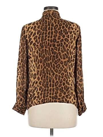 Lauren by Ralph Lauren Long Sleeve Silk Top (view 2)