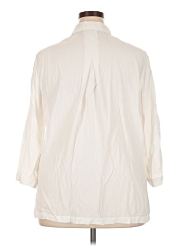White Stag 3/4 Sleeve Button-Down Shirt (view 2)