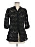 Forever 100% Cotton Black 3/4 Sleeve Button-Down Shirt Size M - photo 1