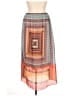 One World 100% Polyester Print Orange Casual Skirt Size XL - photo 1
