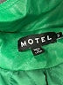 Motel 100% Polyester Green Faux Leather Jacket Size S - photo 6