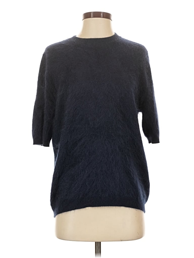 Pre-owned Soft Goat Pullover Sweater In Blue