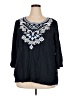 Stylus Blue 3/4 Sleeve Blouse Size 3X - photo 1