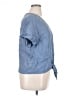 Charter Club Blue Short Sleeve Blouse Size XL - photo 4