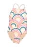 Tea Graphic Pink One Piece Swimsuit Size 6 - photo 1