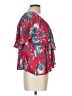 Japna Red Short Sleeve Blouse Size L - photo 4